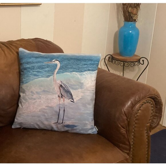 Beach Pillow Covers 2 Soft Cases Set Cottage Coastal Decor Nautical Decoration - Picture 5 of 7